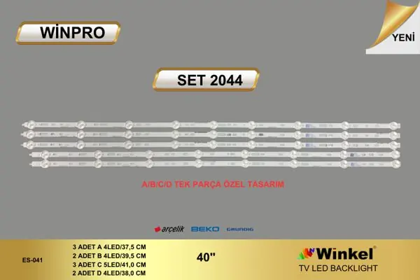 Arçelik 40 inç TV LED bar takımı Winpro SET 2044
