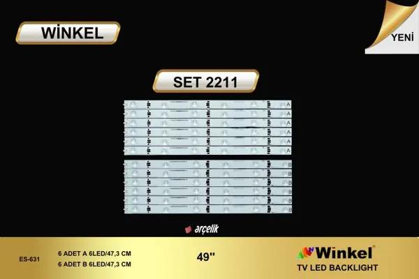 Arçelik 49 inç TV LED bar takımı Winkel SET 2211