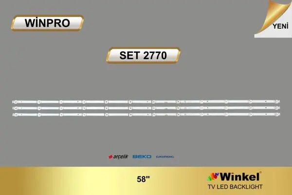 Arçelik 58 inç TV LED bar takımı Winpro SET 2770