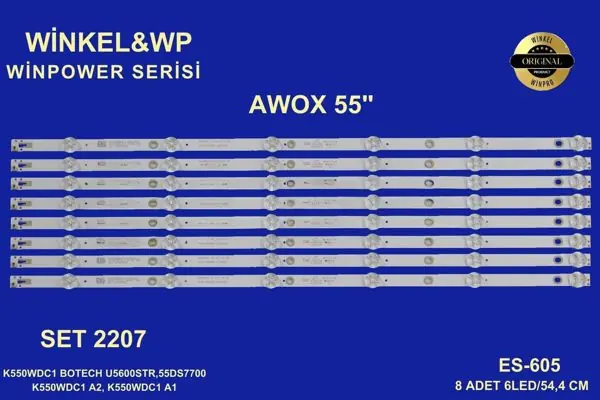 Awox 55 inç TV LED bar takımı Winkel&WP 2207