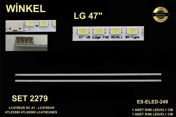 LG 47 inç TV LED bar takımı Winkel SET 2279