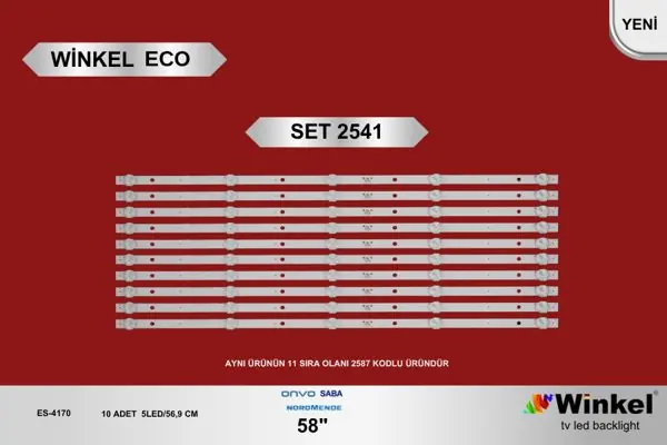 Onvo 58 inç TV LED bar takımı Winkel Eco SET 2541