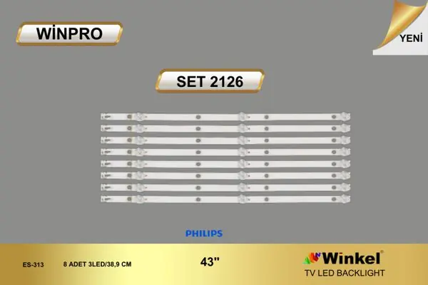 Philips 43 inç TV LED bar takımı Winpro SET 2126