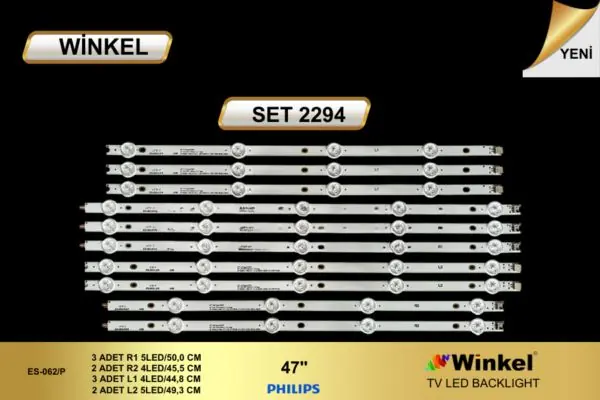 Philips 47 inç TV LED bar takımı Winkel SET 2294