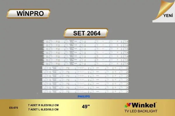 Philips 49 inç TV LED bar takımı Winpro SET 2064
