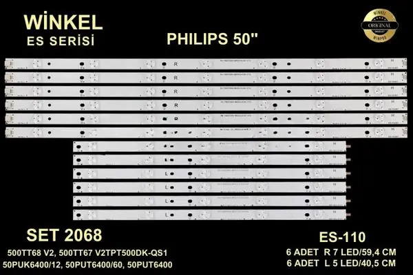 Philips 50 inç TV LED bar takımı Winkel SET 2068