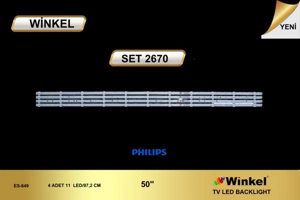 Philips 50 inç TV LED bar takımı Winkel SET 2670