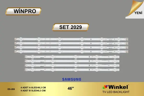 Samsung 46 inç TV LED bar takımı Winpro SET 2029