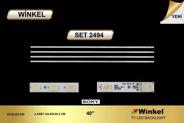 Sony 40 inç TV LED bar takımı Winkel SET 2494
