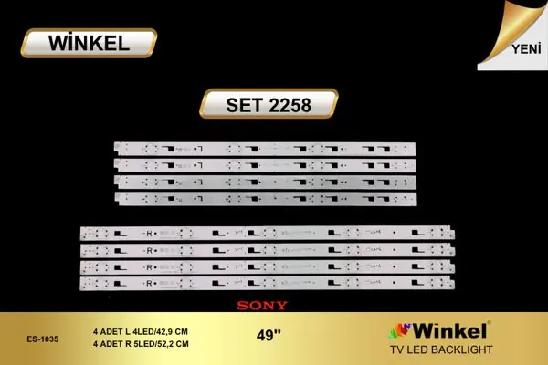 Sony 49 inç TV LED bar takımı Winkel SET 2258