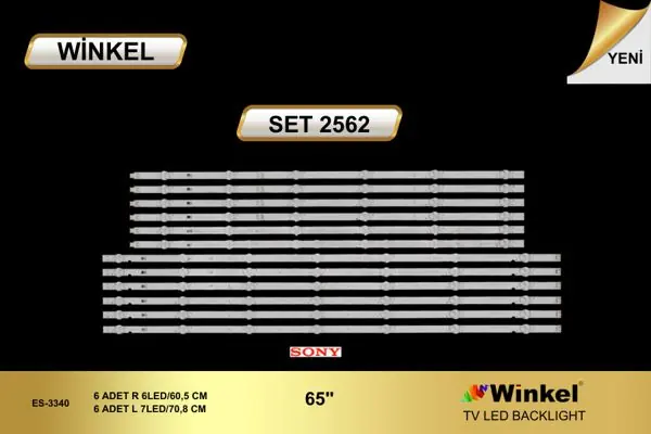 Sony 65 inç TV LED bar takımı Winkel SET 2562