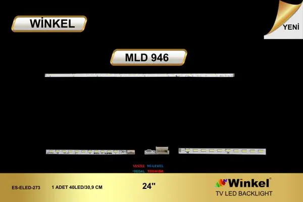 Vestel 24 inç TV LED bar takımı Winkel MLD 946