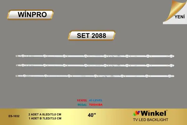 Vestel 40 inç TV LED bar takımı Winpro SET 2088