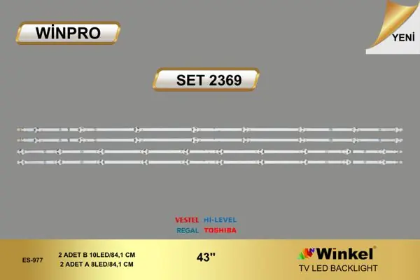 Vestel 43 inç TV LED bar takımı Winpro SET 2369