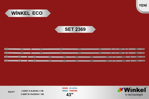 Vestel 43 inç TV LED bar takımı Winkel Eco SET 2369