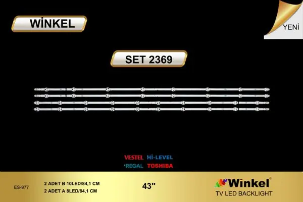 Vestel 43 inç TV LED bar takımı Winkel SET 2369