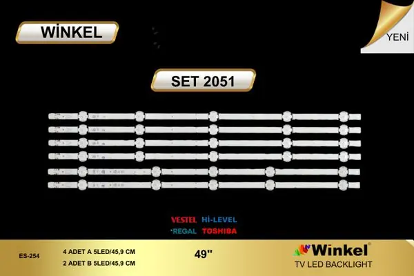 Vestel 49 inç TV LED bar takımı Winkel SET 2051