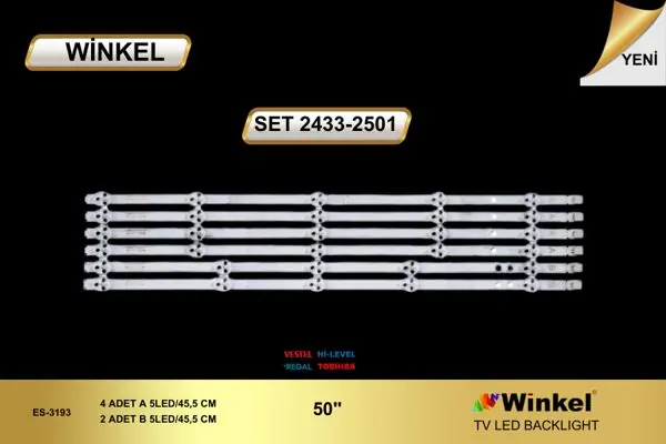 Vestel 50 inç TV LED bar takımı Winkel SET 2433-2501
