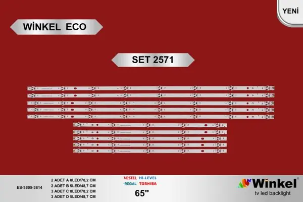 Vestel 65 inç TV LED bar takımı Winkel Eco SET 2571